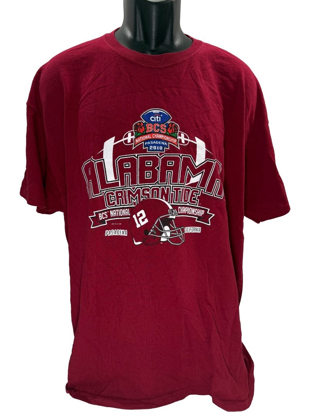 Alabama Crimson Tide Football 2010 BCS National Championship T-Shirt 2XL Jerzees